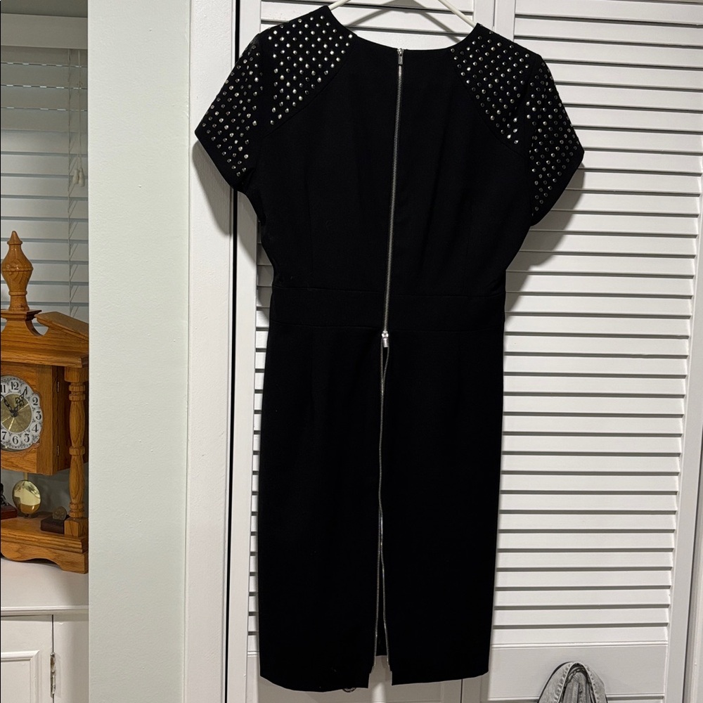 Calvin Klein dress full zip down the back Jeweled cap sleeves size 12 Dress
